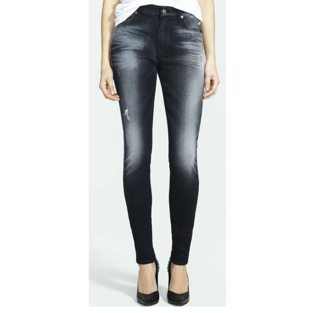 7 FOR ALL MANKIND JEANS HIGH WAIST SKINNY